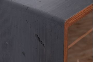 アンティーク家具　古民具・骨董　前面欅材　杢目の素晴らしい茶箪笥(茶箪笥、収納棚)