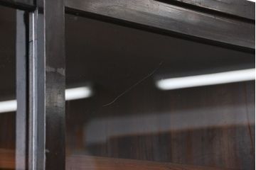 アンティーク家具　アンティーク　古い木のシックな二段重ね収納棚(飾り棚、食器棚)