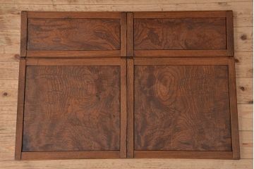 アンティーク家具　古民具・骨董　三方欅材二段重ね　上質な美しい茶箪笥(収納棚)