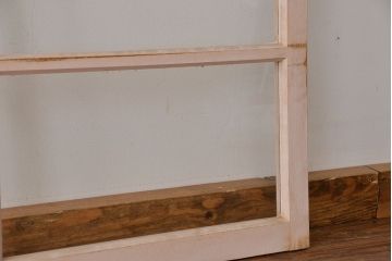 アンティーク　ペンキのはげたガラス引き戸2枚セット(建具・ガラス戸)
