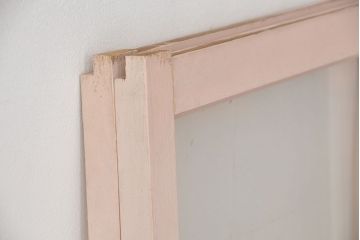 アンティーク　ペンキのはげたガラス引き戸2枚セット(建具・ガラス戸)