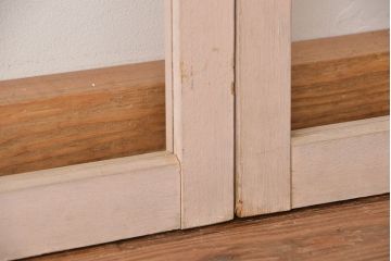 アンティーク　ペンキのはげたガラス引き戸2枚セット(建具・ガラス戸)