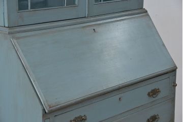 ヴィンテージ家具　イギリスビンテージ　1960年頃　アンティークペイント　かわいらしいビューローブックケース