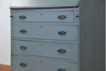 ヴィンテージ家具　イギリスビンテージ　1960年頃　アンティークペイント　かわいらしいビューローブックケース