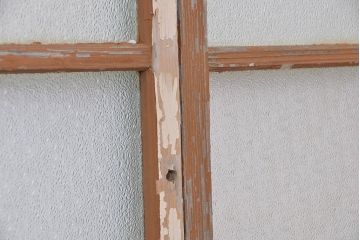 アンティーク ペンキの剥げたシンプルなガラス戸 2枚セット(3)(窓・引き戸)