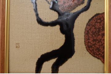アンティーク雑貨　中野晃嗣作・陶画(笠間焼)