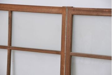アンティーク　ペンキの剥げたガラス戸2枚セット(窓、引き戸)