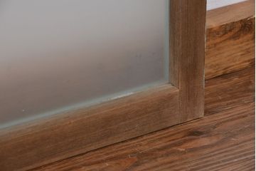 アンティーク　ペンキの剥げたガラス戸2枚セット(窓、引き戸)