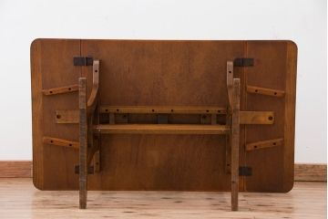 中古　1970年頃　ナラ材のバタフライテーブル(ダイニングテーブル)