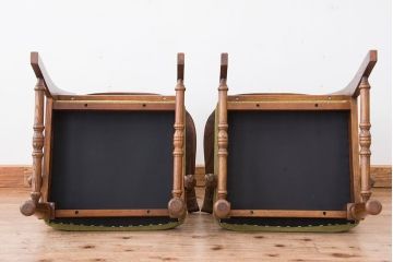 中古　1970年代　ナラ材のアームチェア(イス、椅子)