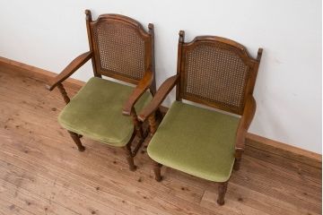 中古　1970年代　ナラ材のアームチェア(イス、椅子)