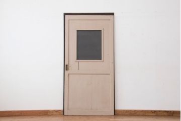★昭和レトロ　古いペンキの剥げた引き戸(ガラス、建具)