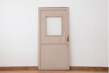 ★昭和レトロ　古いペンキの剥げた引き戸(ガラス、建具)