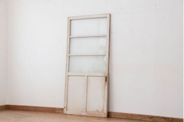 ★昭和レトロ　ペンキの剥げた古いガラス戸1枚?(引き戸)