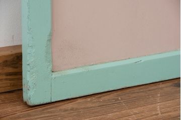 昭和レトロ　ペンキの剥げた古いガラス戸1枚(引き戸)