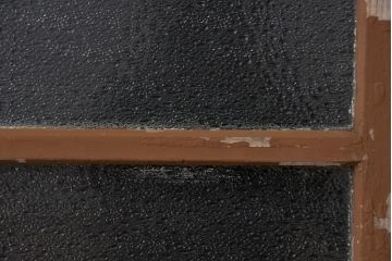 アンティーク　ペンキの剥げたシンプルなガラス戸2枚セット(R-011546)