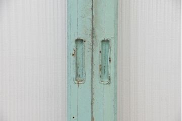 アンティークペイント　古いモールガラス引き戸4枚セット(窓)