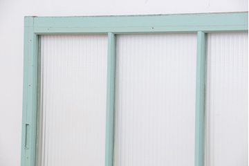 アンティークペイント　古いモールガラス引き戸4枚セット(窓)(2)