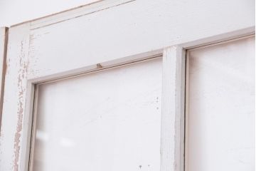アンティーク　ペンキの剥げた背の高いガラス戸4枚セット(引き戸)