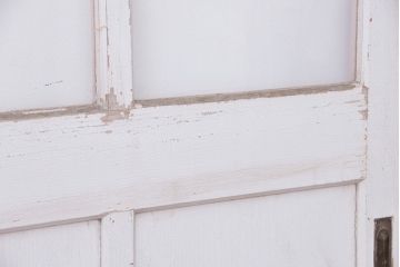 アンティーク　ペンキの剥げた背の高いガラス戸4枚セット(引き戸)
