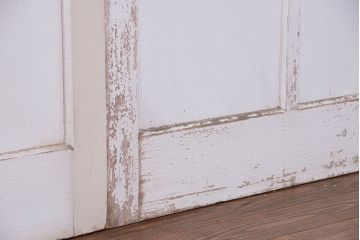 アンティーク　ペンキの剥げた背の高いガラス戸4枚セット(引き戸)