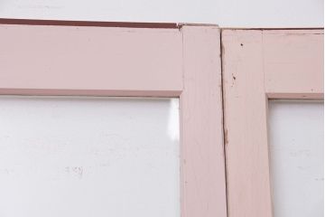アンティーク　ペンキの剥げた背の高いガラス戸4枚セット(引き戸)