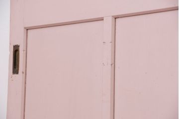 アンティーク　ペンキの剥げた背の高いガラス戸4枚セット(引き戸)
