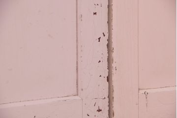 アンティーク　ペンキの剥げた背の高いガラス戸4枚セット(引き戸)