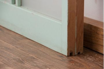 ★昭和レトロ　ペンキの剥げたガラス戸2枚セット(引き戸)