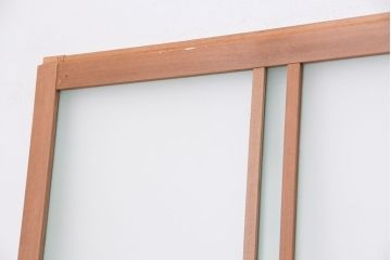 ★昭和レトロ　ペンキの剥げたガラス戸2枚セット(引き戸)