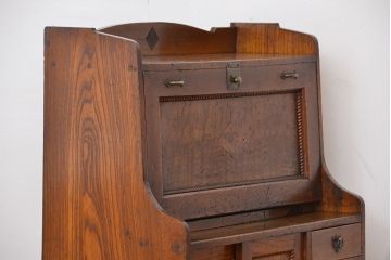 アンティーク家具　アンティーク　古い木のライティングビューロー(簿記机)