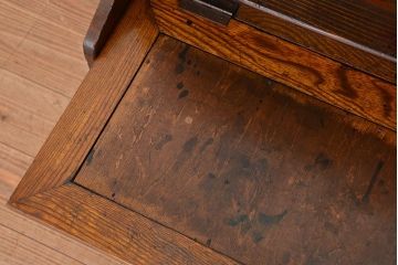 アンティーク家具　アンティーク　古い木のライティングビューロー(簿記机)