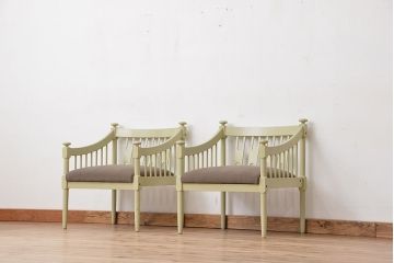 レトロ家具　ビンテージカリモク　レトロな一人掛けソファ2脚セット