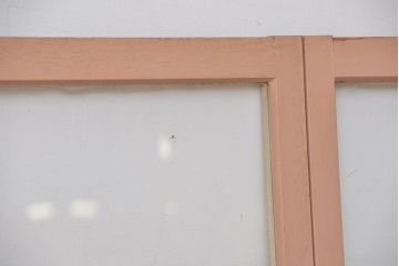 昭和レトロ　シンプルで小さなガラス戸4枚セット(1)(引き戸、明り取り)