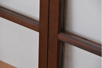 昭和レトロ　小振りなガラス戸2枚セット(引き戸)