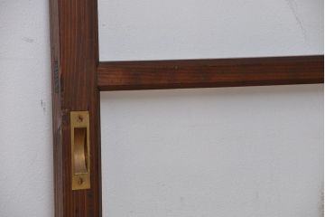昭和レトロ　小振りなガラス戸2枚セット(引き戸)