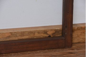 昭和レトロ　縦長ガラス戸2枚(引き戸)