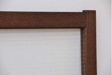 アンティーク　古い木のシックなモールガラス引き戸2枚セット?(ガラス戸、窓)