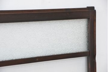 アンティーク　古い木のダイヤガラス、モールガラスの引き戸1枚(ガラス戸、窓)