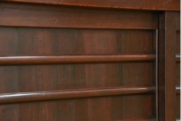 アンティーク家具　古民具・骨董　京都産　昇り引き出し付き美しい変わり型六尺水屋箪笥(食器棚、収納棚)
