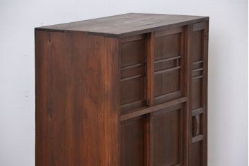 レトロ家具　昭和レトロ　古い木の下駄箱(収納棚)