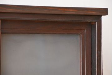 レトロ家具　昭和レトロ　四枚引き戸の時代箪笥ローボード(収納棚)