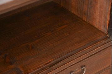 レトロ家具　昭和レトロ　四枚引き戸の時代箪笥ローボード(収納棚)