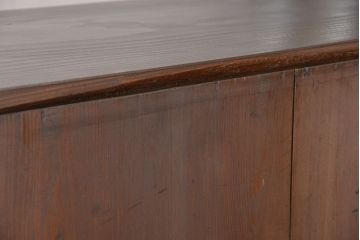 レトロ家具　昭和レトロ　四枚引き戸の時代箪笥ローボード(収納棚)