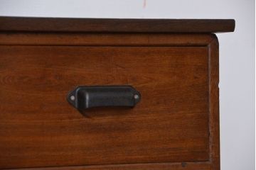 アンティーク家具　アンティーク　鉄脚付きワイドローチェスト?(ローボード、タンス、箪笥)