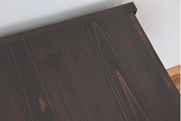 アンティーク家具　古民具・骨董　四尺水屋箪笥の鉄脚付きサイドボード(収納棚、リビングボード)