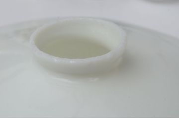 古い乳白平笠ガラス照明2点セット