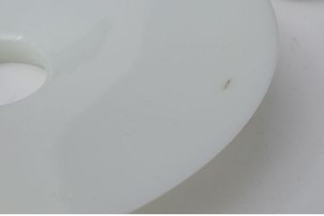 古い乳白平笠ガラス照明2点セット