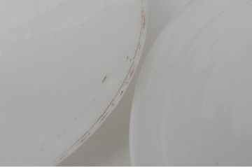 古い乳白平笠ガラス照明2点セット?