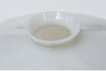 古い乳白平笠ガラス照明2点セット?